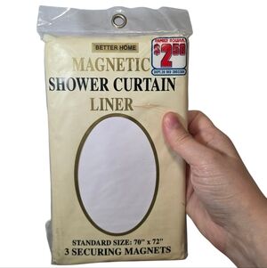 Vintage 90's Family Dollar Better Home Magnetic Shower Curtain Liner New In Pack